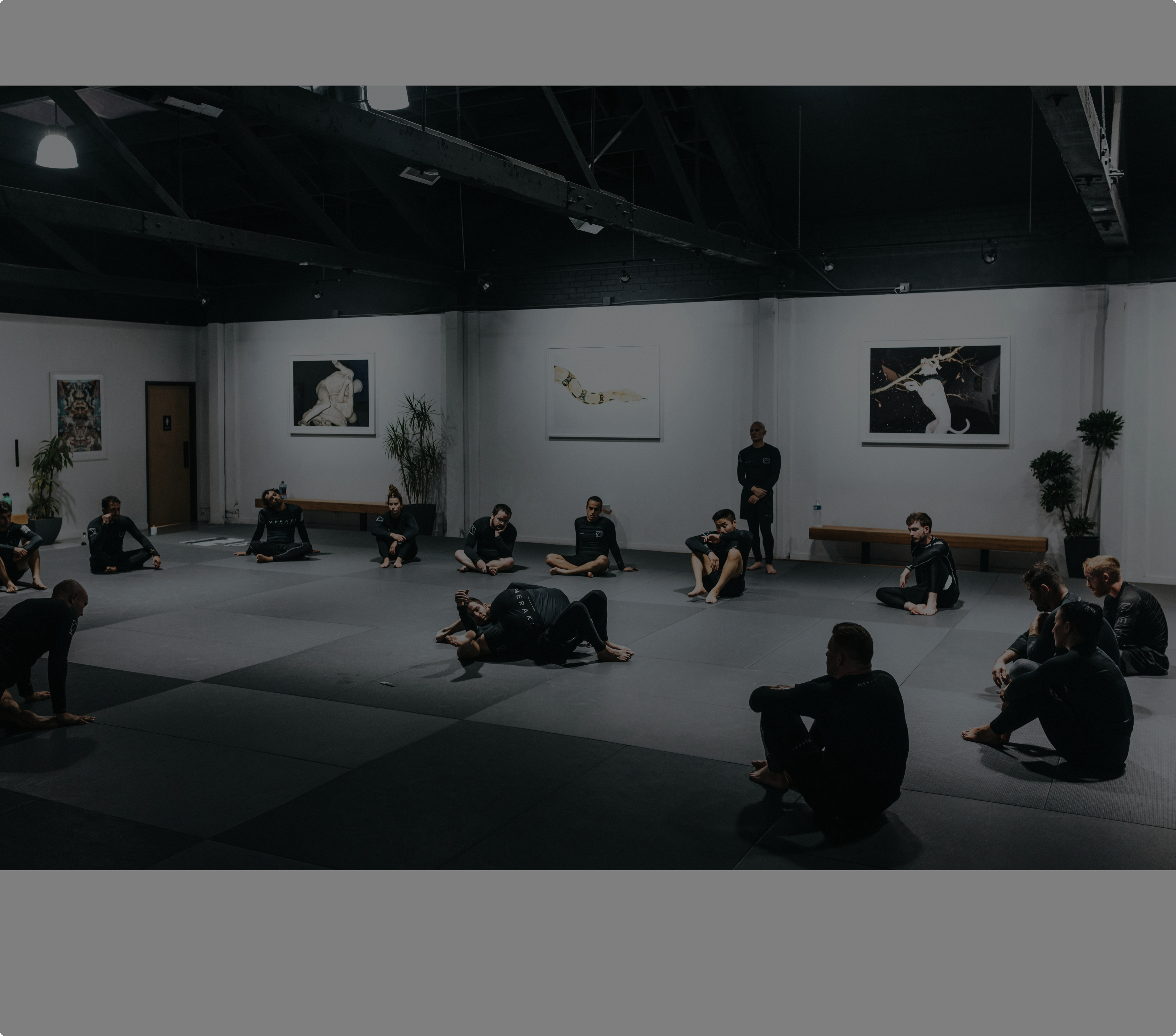 BJJ academy training session